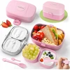 Amazon TUSEASY Lunch Box vaikams su skyreliais 860 ml - Rožinė
