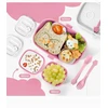Amazon TUSEASY Lunch Box vaikams su skyreliais 860 ml - Rožinė
