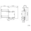 Ambross Virtuvės krepšys/150mm korpusui 430x95x455mm baltas