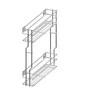 Ambross Virtuvės krepšys/150mm korpusui 430x95x455mm baltas