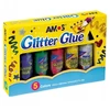 AMOS GLITTER SU GLITTER 120ml*5 SPALVŲ