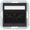 Vilma Antenos ir kompiuterio lizdas QUADRUM QR 1000, TV+RJ45, be rėmelio, baltas