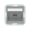 Vilma Antenos ir kompiuterio lizdas QUADRUM QR 1000, TV+RJ45, be rėmelio, baltas
