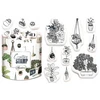 Antspaudų rinkinys Aladine Creative Stamp 21vnt. Plants + pagalvėlė antspaudams juoda