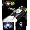 Anytech Galingas LED priekinis dviračio žibintas, USB priekis, ryški šviesa, skaitiklis, skambutis