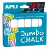 Apli Kids Kreida, balta, apvali, jumbo, 6 vnt., APLI