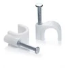 Apvalios kabelių tvirtinimo kabės 9mm/25vnt. baltos