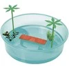 Apvalus akvariumas vėžliams Tortuga Isle Georplast D26cm/H7.5cm/3L plastikinis