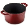 Bikuva.lt Apvalus emaliuotas ketaus puodas Zyle ZY03RKI Ø14 cm, raudonas