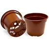 Apvalus vazonėlis daigams Ø10cm H7.6cm plastikinis/rudas