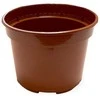 Apvalus vazonėlis daigams Ø10cm H7.6cm plastikinis/rudas