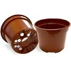 Apvalus vazonėlis daigams Ø12cm H9cm plastikinis/rudas