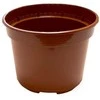 Apvalus vazonėlis daigams Ø14cm H10.9cm plastikinis/rudas