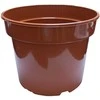 Apvalus vazonėlis daigams Ø17cm H13.5cm plastikinis/rudas