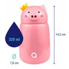Aquafloow Kūdikių buteliukas termosas 320 ml, skirtas kelionei, kiaulė taupyklė