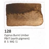 Aquarius akvarelė 128 Cyprus Burnt Umber
