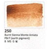 Aquarius akvarelė 250 Burnt Sienna