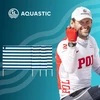 AQUASTIC priekinis stiklas tamsiai mėlynas OS EUCALYPTUS POSTS 400x80