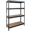 Ar Shelving 4 lygių metalinė lentyna/maks.lygio apkrova 250kg Rivet 1800x1200x450mm Antracit pilkas