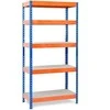 Ar Shelving 5 lygių metalinė lentyna/maks.lygio apkrova 300kg STABIL 1000x500x1920mm oranžinė/mėlyna