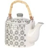 Arbatinukas keramikinis baltas margintas 850 ml Home Deco KA4251