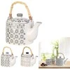 Arbatinukas keramikinis baltas margintas 850 ml Home Deco KA4251