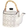 Arbatinukas keramikinis baltas margintas 850 ml Home Deco KA4251