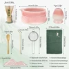 ARBATOS RINKINYS 8 Vnt. KERAMINIAI BAMBUKO DUBELIAI ŠEŠTAI