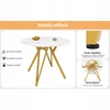 Arhatreya Apvalus stalas 100cm auksinio marmuro MDF