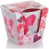 Aromatinė žvakė stiklinėje Flowers Hearts Bartek Candles 115g/dega 30h Dream Garden