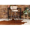 Aropos1 Baro kėdė salai, taburetė ant sidabrinių kojų, smėlio spalvos aksominis ROSA 2