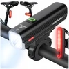 Arsa Go PRIEKINIS GALINIS DVIRAČIO LEMPAS LED PRIEKINIS GALINIS ĮKRAUJAMAS ŠVIETAS 2x USB