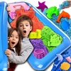 Asato Kinetic Sand 3kg rinkinys vaikams Baseinas Formos Formos dovanoms