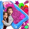 Asato Kinetic Sand 3kg rinkinys vaikams Baseinas Formos Formos dovanoms