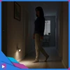 Asato LED naktinis apšvietimas, skirtas kontaktui su „Twilight Motion Sensor“ 3 režimų lizdu