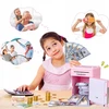 Asato SAUGU, PIGGY BANK VAIKAMS, ŽAISLINIS ELEKTRONINIS bankomatas, PIN kodas, MUZIKA, LED