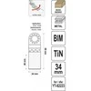 YATO BRZESZCZOT WGŁĘBNY DO NARZĘDZIA WIELOFUNKCYJNEGO BIM-TIN 34 x 90mm