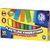 Astra Kvadratinis plastilinas vaikams 10 spalvų – mokyklai ir darželiui