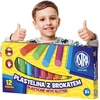 Astra plastilinas su blizgučiais, 12 spalvų, vaikams