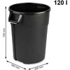 Atliekų konteineris Titan Rotho Pro 120L juodas