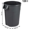 Atliekų konteineris Titan Rotho Pro 120L pilkas