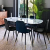 Atmosphera Moderni VELVET aksominė kėdė, mėlyna, svetainė