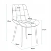 Atos CHERRY MG19 kėdė Juodas Velour Juodas Legs Modern Loft