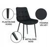 Atos CHERRY MG19 kėdė Juodas Velour Juodas Legs Modern Loft