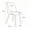 Atos Krzesło welurowe GOYA MG16 na czarnych nogach Nowoczesne krzesło do salonu,