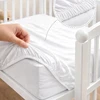 Atspari orui MEDVILNINĖ paklodė lovai 120X60, Baltas SU elastine juostele