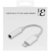 Audio adapteris EPZI Lightning į 3,5 mm, aliuminis korpusas, kabelio ilgis 45mm, sidabrinis / IPLH-595