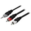 Audio kabelis DELTACO 3,5 mm ha - 2xRCA ha, 0.5m / MM-138