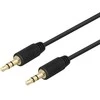 Audio kabelis DELTACO 3.5mm, paauksuotos jungtys, 5m, juodas / MM-152-K / R00180010