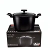Aukštas juodas puodas su dangteliu VAVIO TOKYO 24 cm - 6,3L